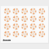 Leuke pompoen Herfst Geslacht Neutraal Baby shower Ronde Sticker (Vel)