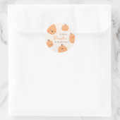 Leuke pompoen Herfst Geslacht Neutraal Baby shower Ronde Sticker (Tas)