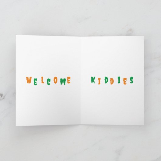 Leuke Pompoen Patch Halloween Kaart (Binnen)