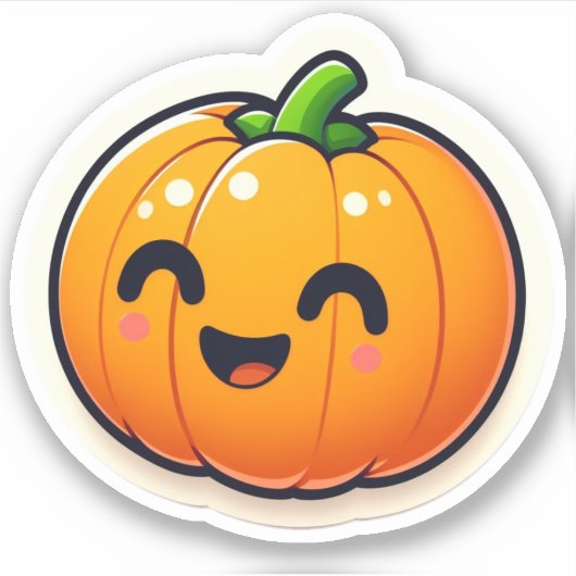 Leuke pompoen Sticker (Voorkant)