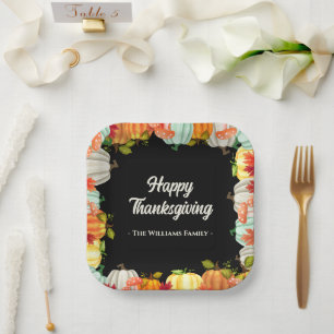 Leuke Pompoen Thanksgiving Diner Papieren Borden Bordje