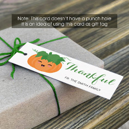 Leuke Pompoen Thanksgiving Gift Tag (voor- en acht Mini Visitekaartje