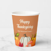 Leuke Pompoen Thanksgiving Papieren Bekers (Voorkant)