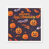 Leuke pompoenen en vleermuizen servet (Voorkant)