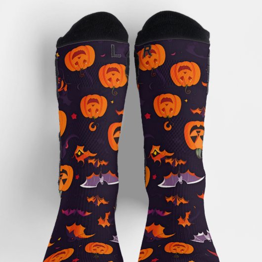 Leuke pompoenen en vleermuizen sokken (Top)