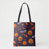 Leuke pompoenen en vleermuizen tote bag (Voorkant)