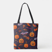 Leuke pompoenen en vleermuizen tote bag (Achterkant)