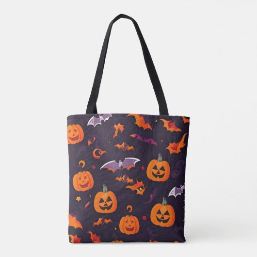 Leuke pompoenen en vleermuizen tote bag (Achterkant)