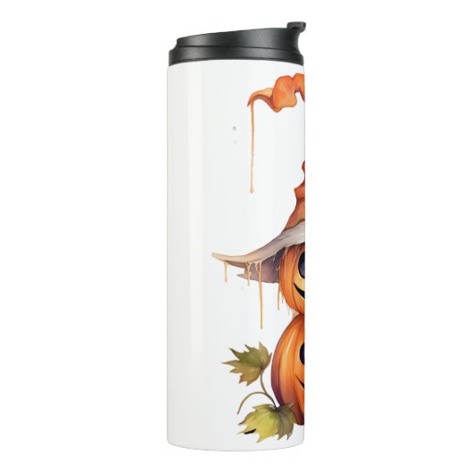 Leuke pompoenen Sticker Thermosbeker (Gedraaid links)