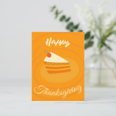 Leuke pompoentaart Happy Thanksgiving Feestdagenkaart (Staand voorkant)