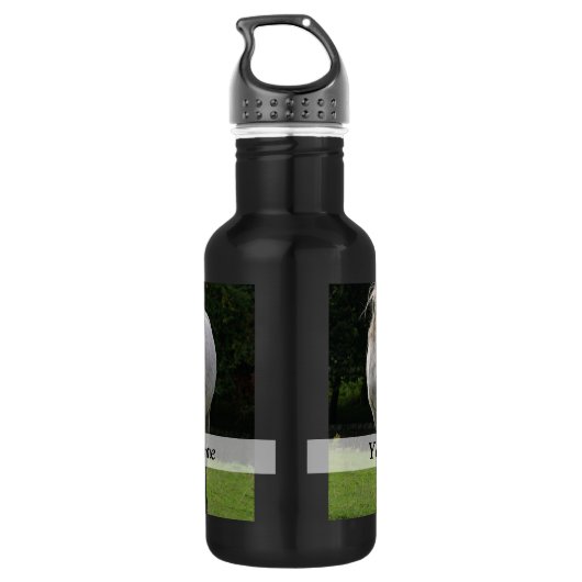 Leuke pony foto waterfles  (Achterkant)