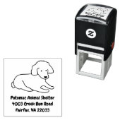 Leuke Poodle Puppy Hondenliefhebber Zelfinktende Stempel (In situ)