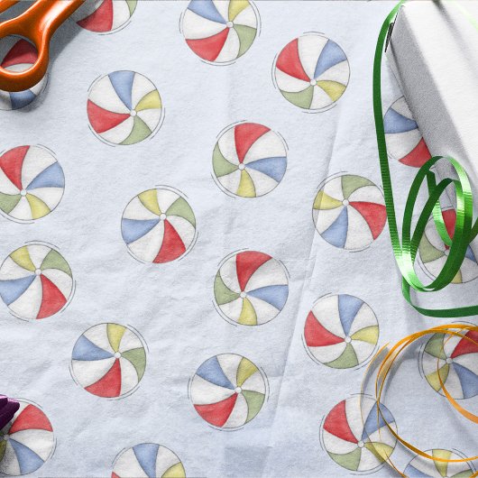 Leuke Pool Party Whimsical Beach Balls Kleurrijk Tissuepapier