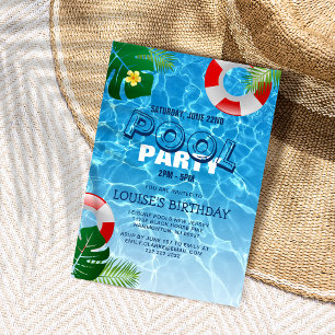 Leuke Pool Party Zwem Verjaardag Kaart