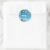 Leuke Poolparty Bedankt Verjaardag Ronde Sticker (Tas)