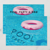 Leuke Poolparty Kaart (Voorkant / Achterkant)