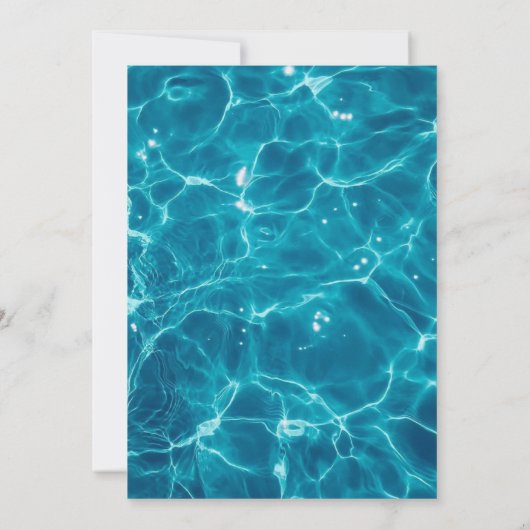 Leuke Poolparty Verjaardag Tropisch Feest Kaart (Achterkant)