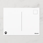 Leuke Poot Print Roze Gelukkige verjaardag Briefkaart (Achterkant)