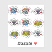 Leuke Pop Art Cool Graphic Text Sticker (Vel)