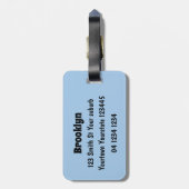 Leuke pop kunst stripverhaal stijl callout logo bagagelabel (Achterkant verticaal)