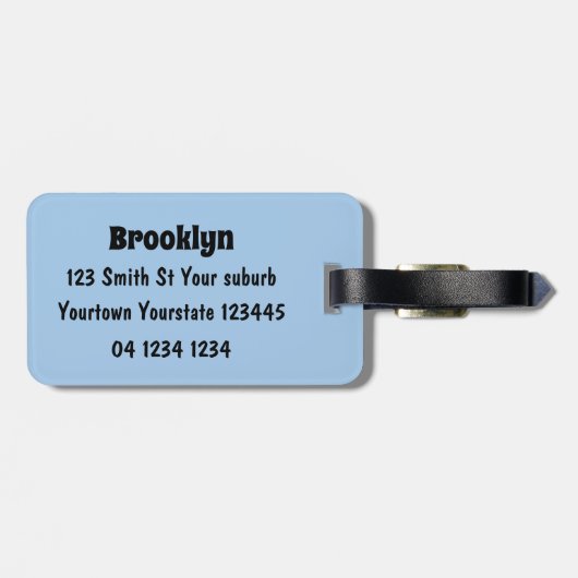 Leuke pop kunst stripverhaal stijl callout logo bagagelabel (Achterkant horizontaal)