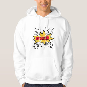 Leuke pop kunst stripverhaal stijl callout logo hoodie