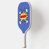 Leuke pop kunst stripverhaal stijl callout logo pickleball paddle (Links)