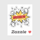 Leuke pop kunst stripverhaal stijl callout logo sticker (Vel)