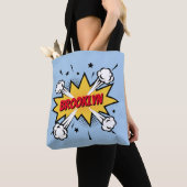 Leuke pop kunst stripverhaal stijl callout logo tote bag (Dichtbij)