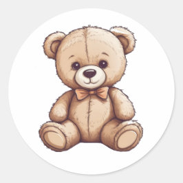 Leuke pop teddybeer sticker