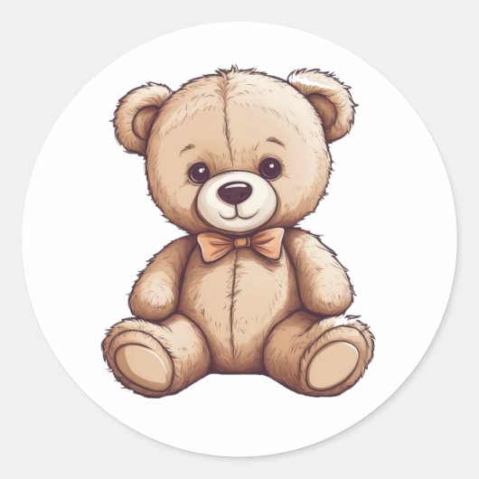 Leuke pop teddybeer sticker (Voorkant)
