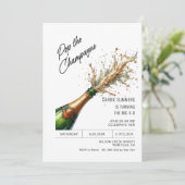 Leuke Pop van de Cork Party Invitation Kaart (Staand voorkant)