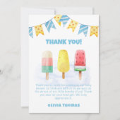 Leuke Popcicle klaar om pop Ice Cream Baby shower Bedankkaart (Voorkant)