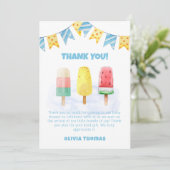 Leuke Popcicle klaar om pop Ice Cream Baby shower Bedankkaart (Staand voorkant)