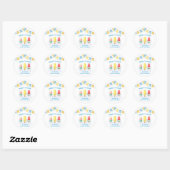 Leuke Popcicle klaar om pop Ice Cream Baby shower Ronde Sticker (Vel)