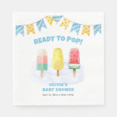Leuke Popcicle klaar om pop Ice Cream Baby shower Servet (Voorkant)