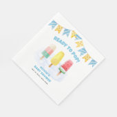 Leuke Popcicle klaar om pop Ice Cream Baby shower Servet (Hoek)