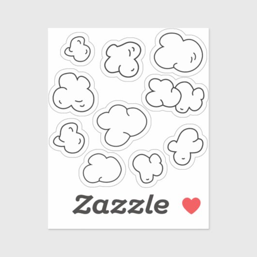 Leuke POPCORN Stickers (Vel)