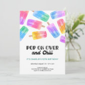 Leuke Popsicle Pop Kom Op Kids Aangepaste Verjaard Kaart (Staand voorkant)