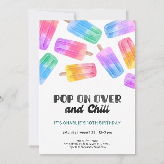 Leuke Popsicle Pop op meer dan Kinder aangepaste v Kaart (Voorkant)