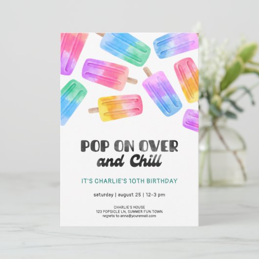 Leuke Popsicle Pop op meer dan Kinder aangepaste v Kaart (Staand voorkant)