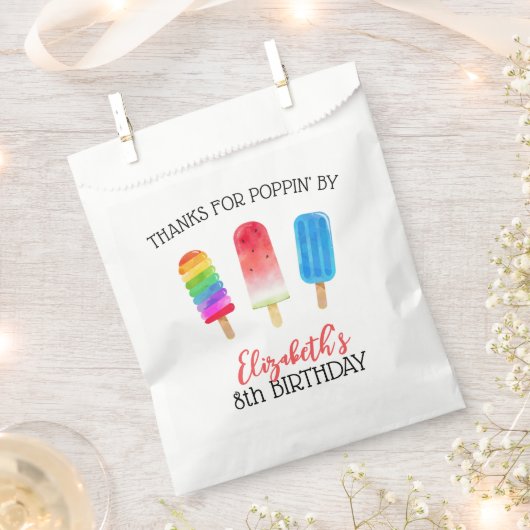Leuke Popsicles Custom Verjaardag Favor Bag Bedankzakje (Geknipt)