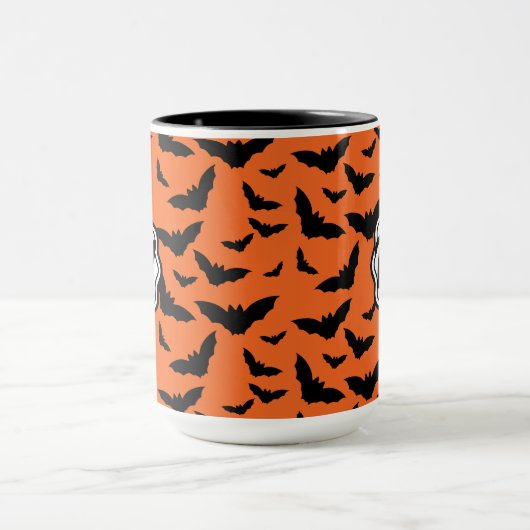 Leuke Populaire Halloween Sinaasappel Black Bat Bo Mok (Midden)