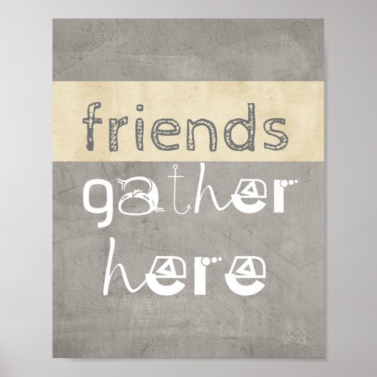 leuke poster citeert vrienden hier (Voorkant)