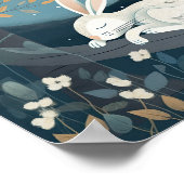 Leuke poster van een konijn dat slaapt onder de Ma (Hoek)