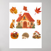 Leuke poster voor herfst thuis. (Voorkant)