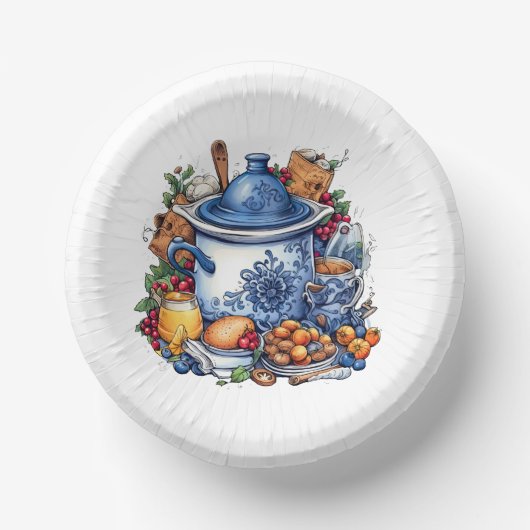 Leuke potluck-feestje voor elk doel  papieren kommen (Voorkant)