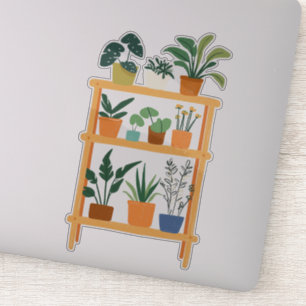 Leuke potplanten illustratie sticker