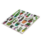 Leuke Potted Planten Kleurrijke Handgemaakte Patro Tegeltje (Zijkant)