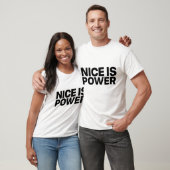 Leuke Power Minimaal Donkere Typografie Design T-shirt (Unisex)